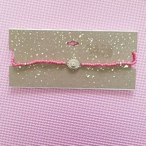 Peachy Pink Beaded Choker main image 1